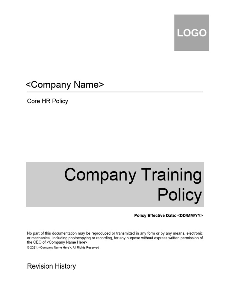 Core HR Learning & Development Policy | PDF | Business