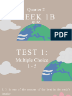 Earth Changes Fast or Slow Events Science Quiz in Grey Green Pastel Style