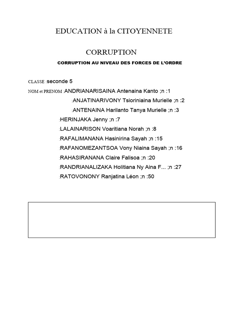 Corruption et Confiance en Police à Madagascar | PDF | Police | Madagascar