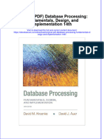 Ebook Original PDF Database Processing Fundamentals Design and Implementation 14Th All Chapter PDF Docx Kindle