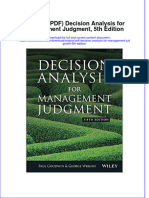 Ebook Original PDF Decision Analysis For Management Judgment 5Th Edition All Chapter PDF Docx Kindle