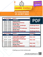 Astana Local Schedule