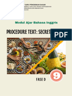 Modul Ajar Bahasa Inggris - Procedure Text - Secret Recipes - Fase D