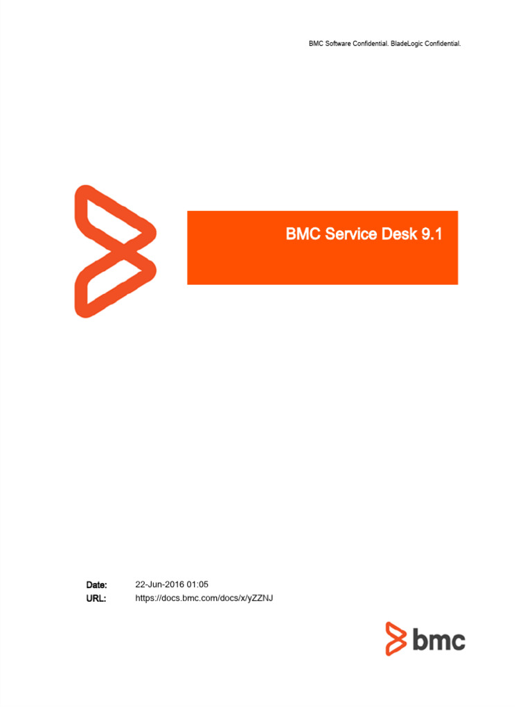 BMC Service Desk 9.1.01 | PDF | Information Science | System Software
