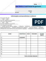 Ficha de Anamnese Clínica e Nutricional Da Gestante