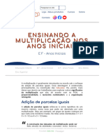 Ensinando A Multiplicação Nos Anos Iniciais