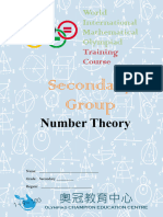 WIMO Final Training Course S - NumberTheory