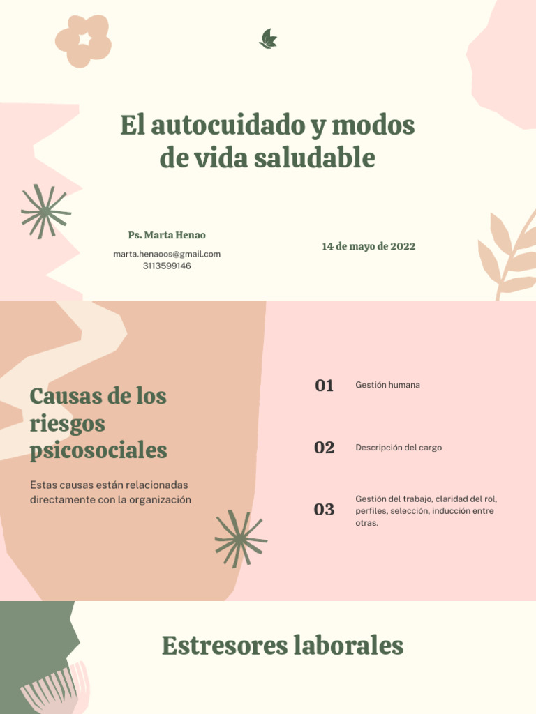 Autocuidado y Modos de Vida Saludable | PDF | Estrés (biología) | Las ...