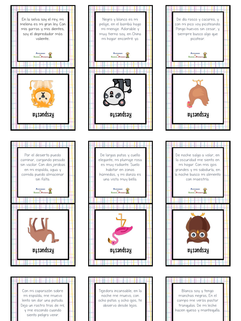 Adivinanzas de Animales para Niños | PDF | Aves