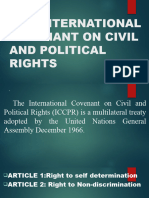 The International Covenant On Civil and Political Rights
