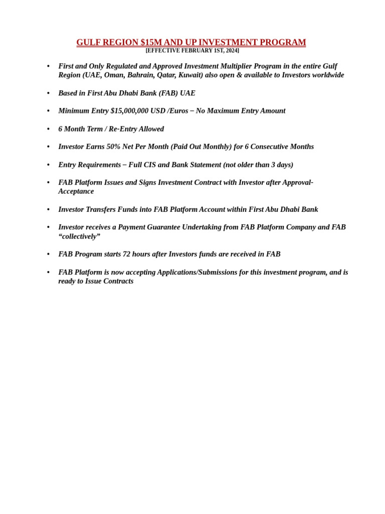 Abu Dhabi 15M and Up Investment Program__FAB PDF
