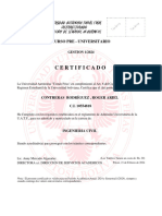 Certificate Postulant