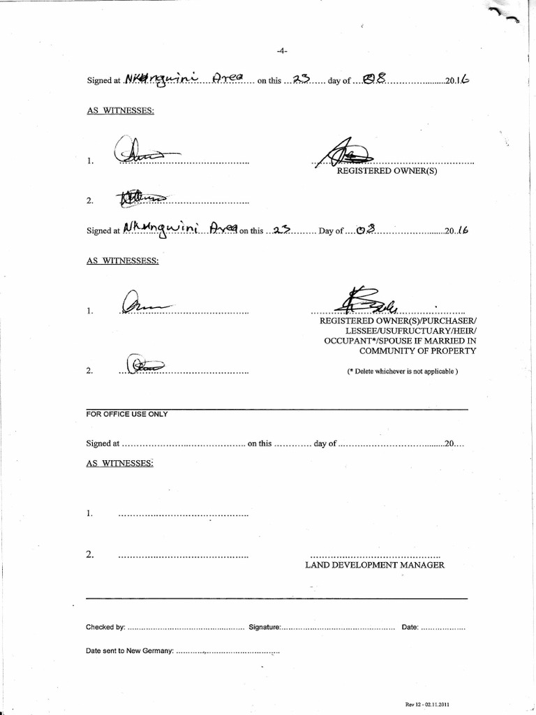 Legal Document Signature Template | PDF