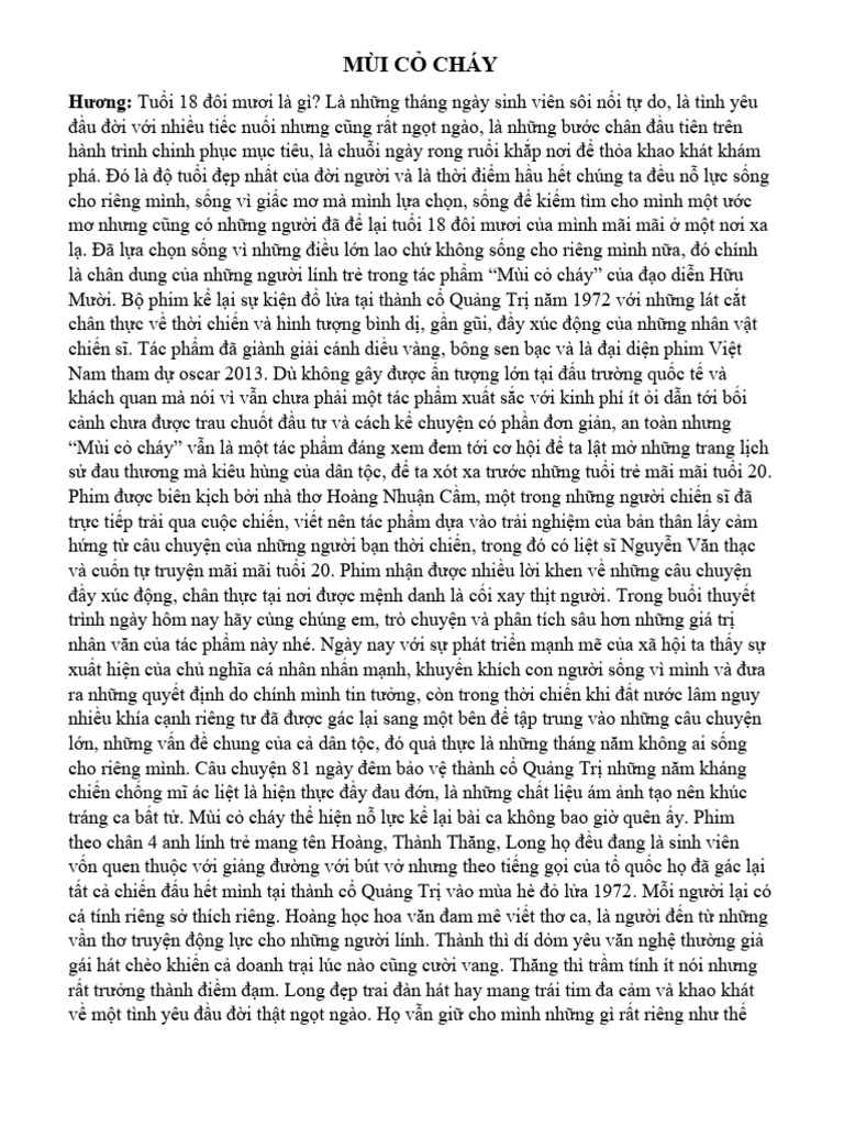 MÙI CỎ CHÁY | PDF