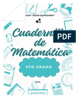 Cuadernillo de Matemática 6to Grado