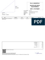 R.U.C. 20332970411 Boleta de Venta Electrónica