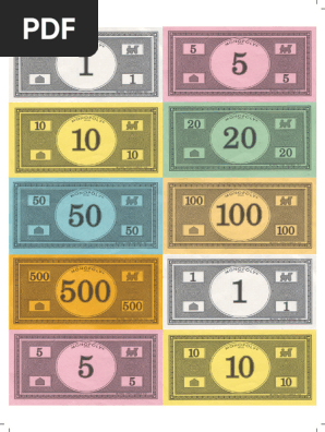 Monopoly Money Printable 