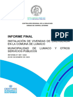 Informe Final N°887-2023 Municipalidad de Lumaco, Sobre Auditoría A La Instalación de Viviendas de Emergencia en La Comuna de Lumaco-Diciembre-2023.