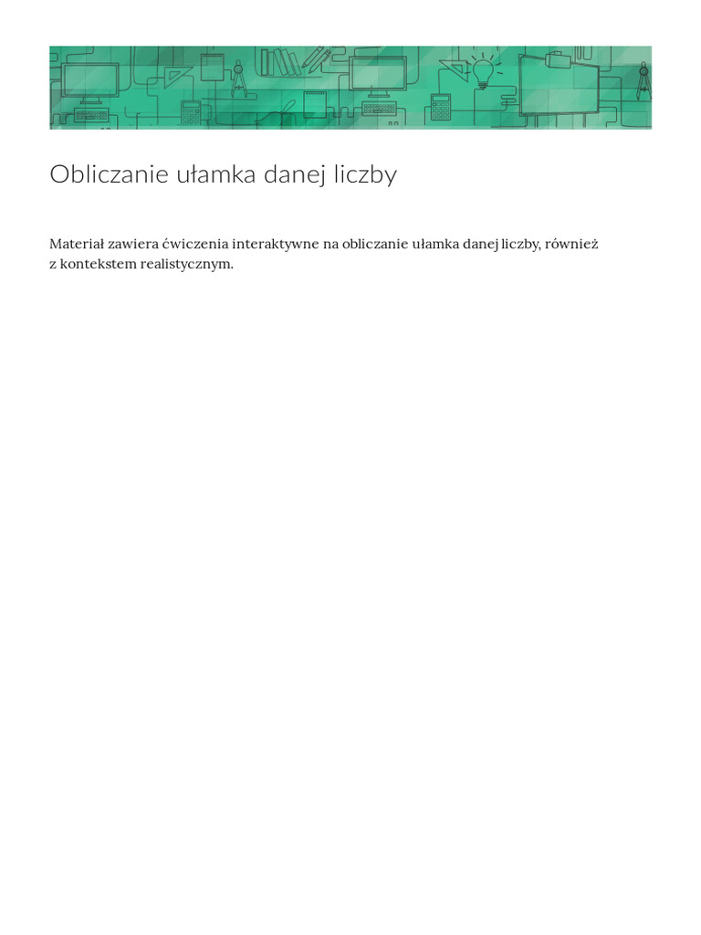 Obliczanie Ułamka Danej Liczby Kalkulator Obliczanie_ulamka_danej_liczby | PDF