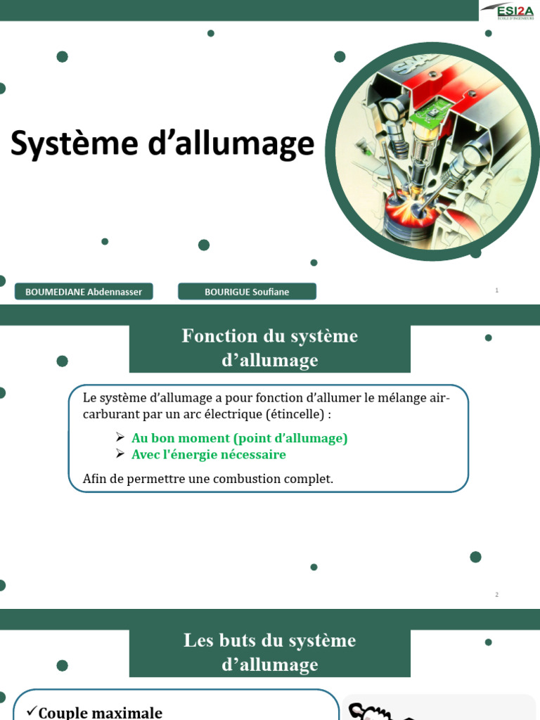 Système d'allumage automobile expliqué | PDF | Allumage | Sciences ...