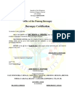 2024 Barangay Certification