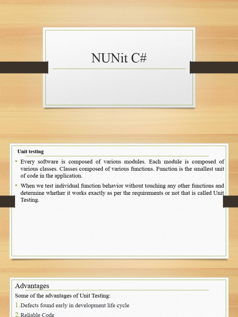 NUNit | PDF | Unit Testing | Library (Computing)
