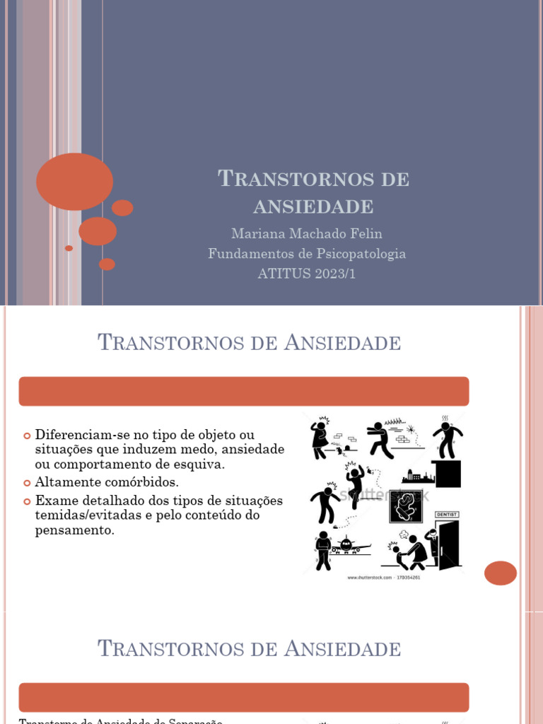 Transtornos de Ansiedade: Tipos e Sintomas | PDF | Ansiedade | Ataque ...