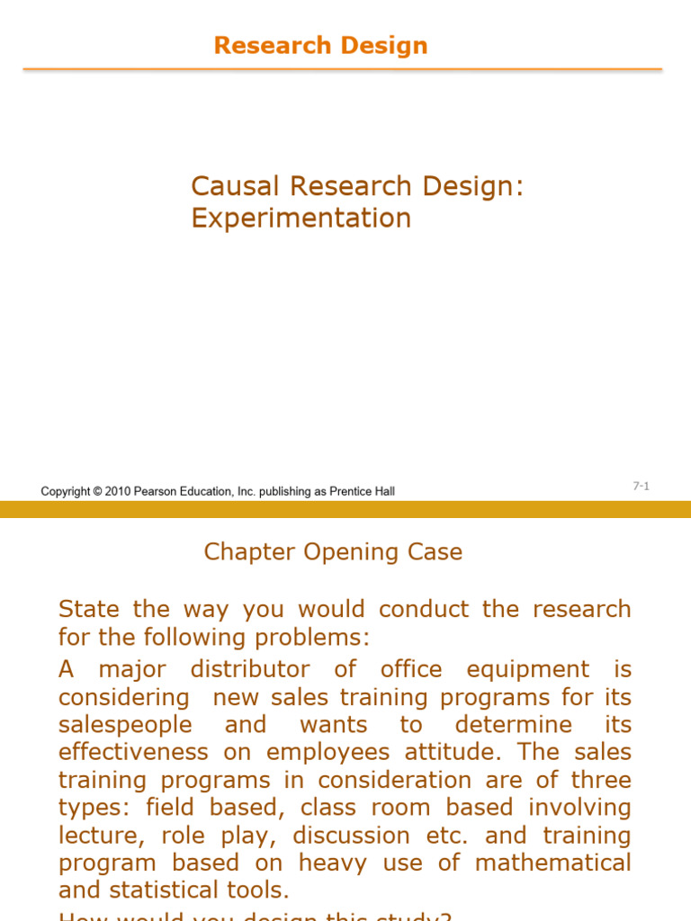 5 Causal Research Design - Experimentation | PDF | Experiment ...
