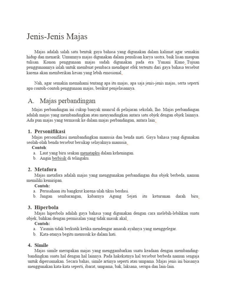 Jenis-Jneis Majas | PDF
