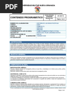 Contenido Programatico Historia de Las Ideas Politicas 2024-1