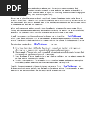 Payroll System Thesis Review of Related Literature