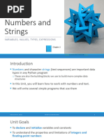 Unit P2 - Numbers and Strings