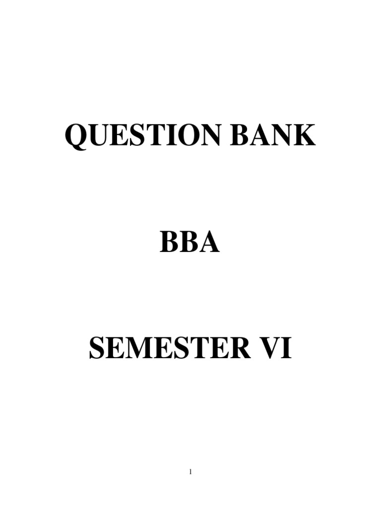 BBA Project Management Question Bank | PDF | Internal Rate Of Return ...