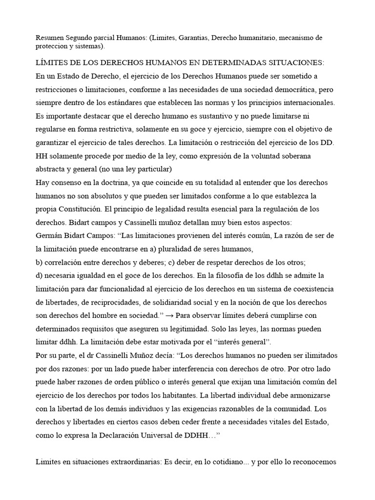Límites de Derechos Humanos en Crisis | PDF | Habeas corpus | Derecho ...