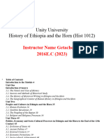 History of Ethiopia and The Horn