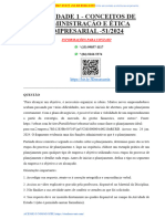 Atividade 1 - Conceitos de Administração e Ética Empresarial - 51-2024