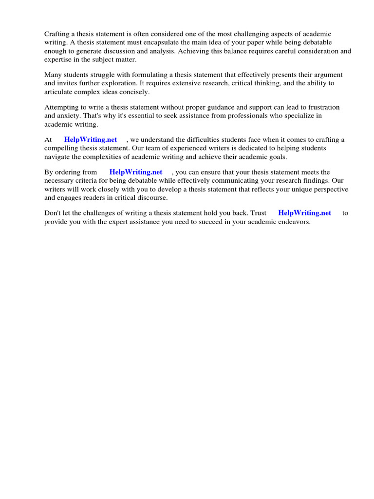 Crafting Effective Thesis Statements | PDF | Essays | Thesis