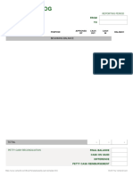 Petty Cash Log