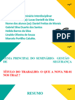 Socialização Seminario Gestao de Segurança