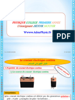 Cours 4 - Le Courant Électrique Continu