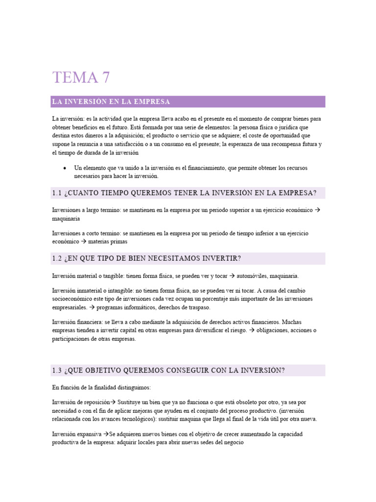 Inversión y Financiamiento Empresarial | PDF | Tasa interna de retorno ...
