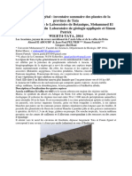 Ecosystème Végétal Inventaire Sommaire Des Plantes de La Province de Tata - Ahmed El ABOUDI - Jean-Paul PELTIER - Simon Patrick