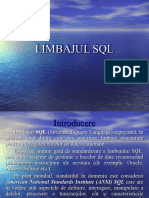 Curs 12 - Prezentare - Limbajul SQL