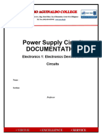 Power Supply Circuit DOCUMENTATION Electronics 1