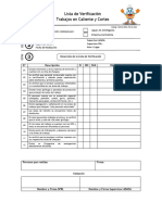 Lista de Verificacion - Trabajo en Caliente y Cortes