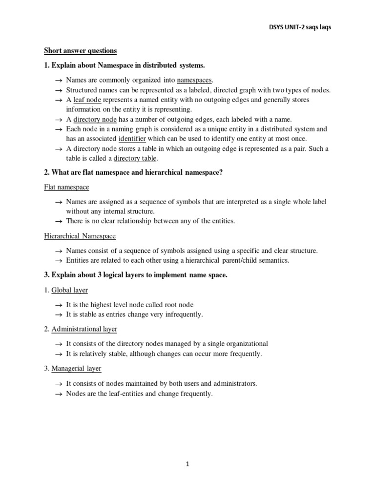 DS UNIT-2 Saqs Laqs (Complete) | PDF | Domain Name System | Domain Name
