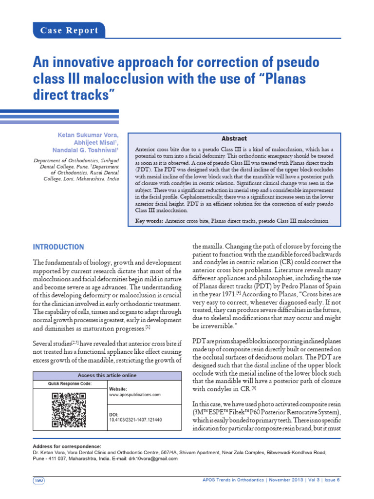 What Is Pseudo Class Iii Malocclusion