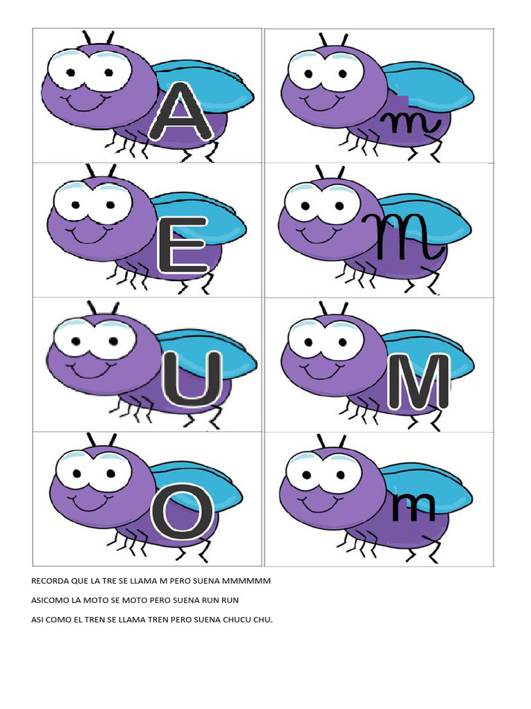 MOSCAS PARA IDENTIFICAR LA LETRA M | PDF