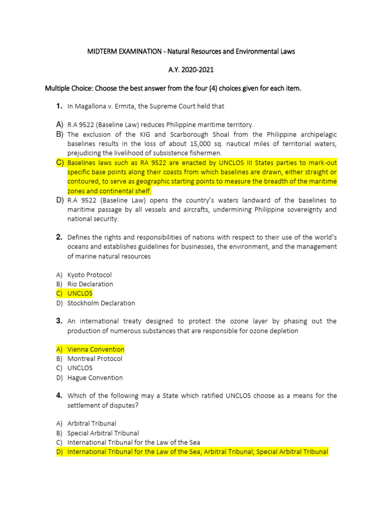 Natres Mte 20 21 Samplex | PDF | Territorial Waters | United Nations ...
