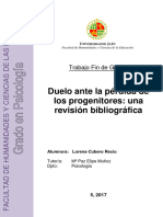 Duelo Ante La Pérdida de Los Progenitores Una Revisión Bibliográfica